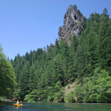 Kayak at Eagle Rock on North Umpqua